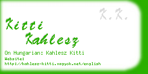 kitti kahlesz business card